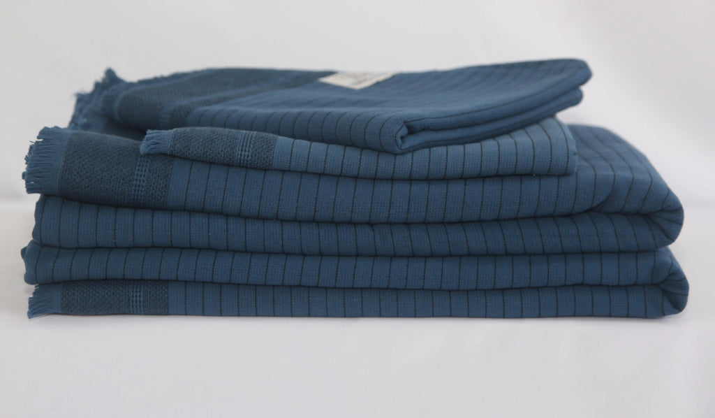 Turkish Terry Towel Set Softness - Del Mar Navy