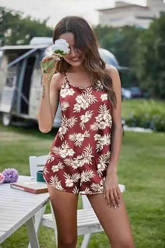 Love Salve Satin Pajamas Women's Backless Lingerie Cami Shorts Set Nightwear