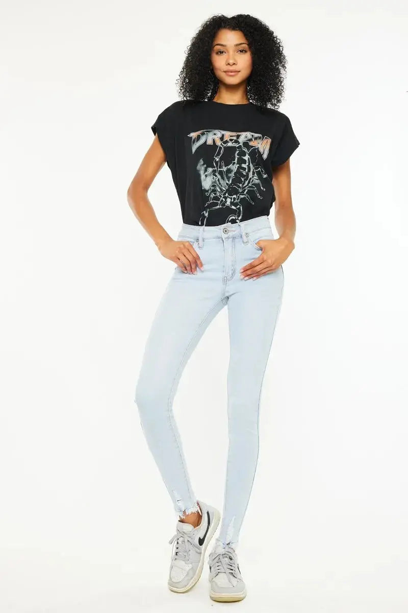 Women's Skinny Jeans Skinny Jeans - High Rise - Light Wash Denim