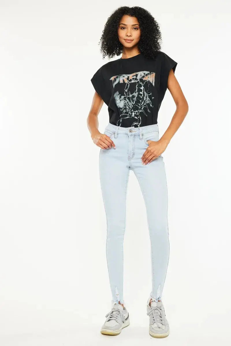 Women's Skinny Jeans Skinny Jeans - High Rise - Light Wash Denim