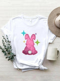 T-Shirts Trendsi Graphic - Charming rabbit print tee for women