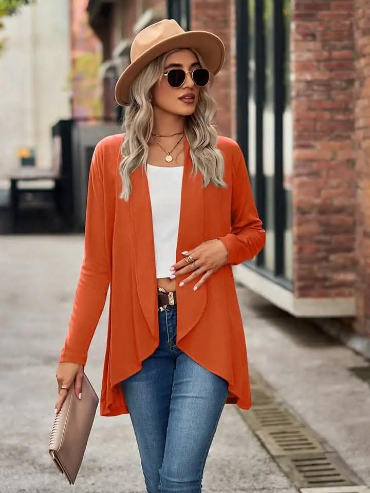 Trendsi Long Sleeve Cardigan Opaque Black