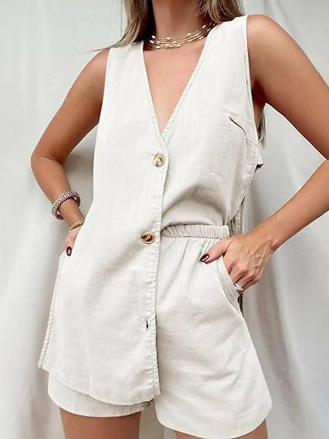 Trendsi Shorts - Chic cotton lounge set - cozy comfort