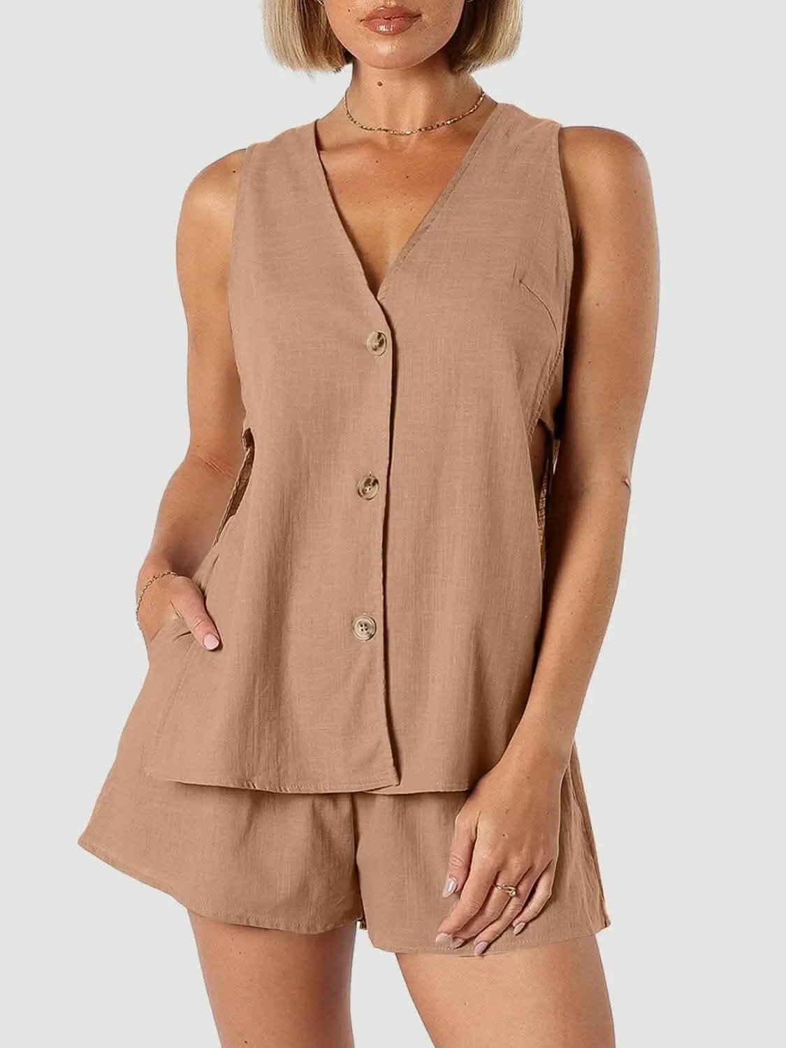 Trendsi Shorts - Chic cotton lounge set - cozy comfort
