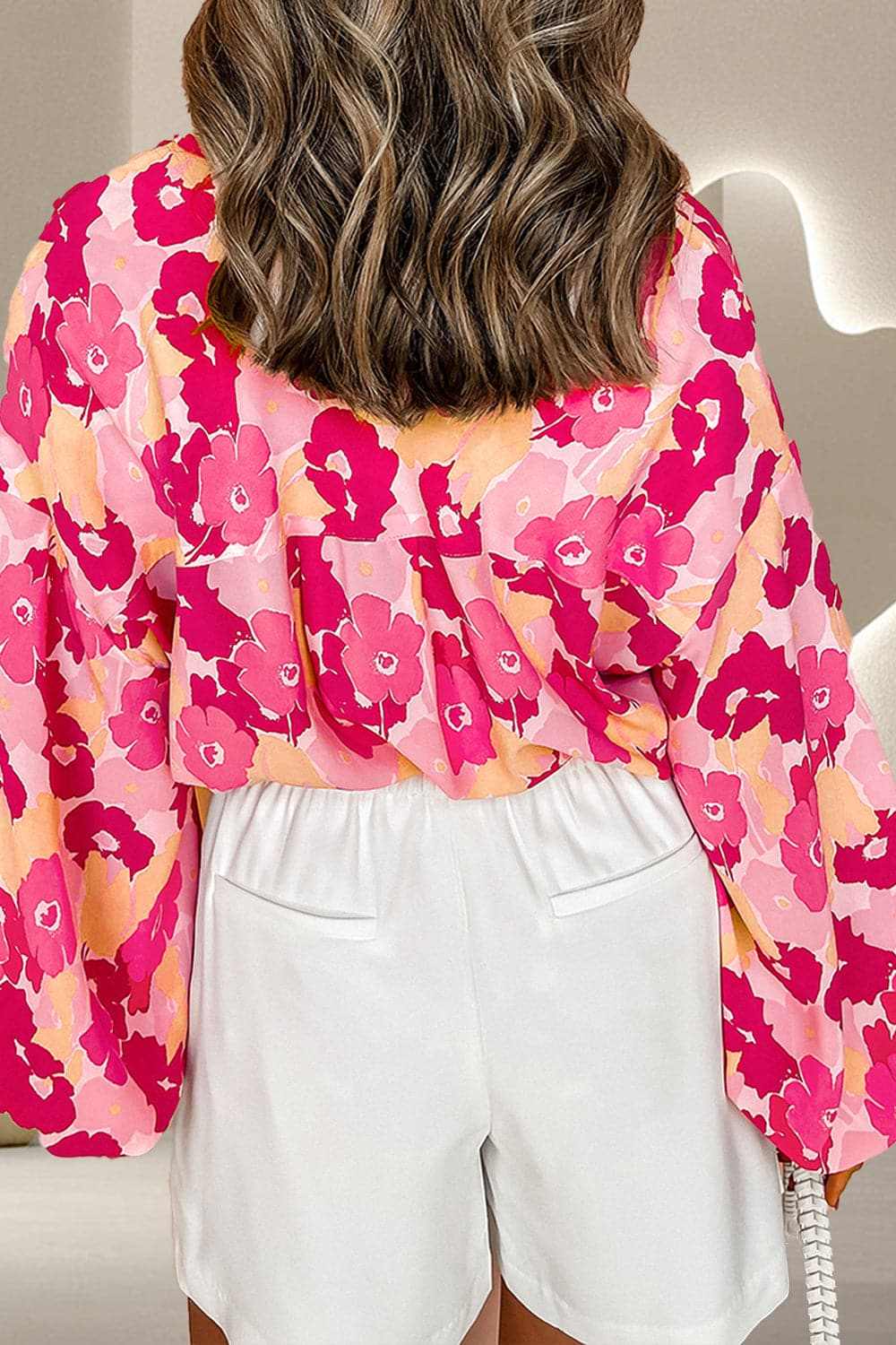 Women's Long Sleeve Blouse Blouse - Long Sleeve Button-Up - Chic Style