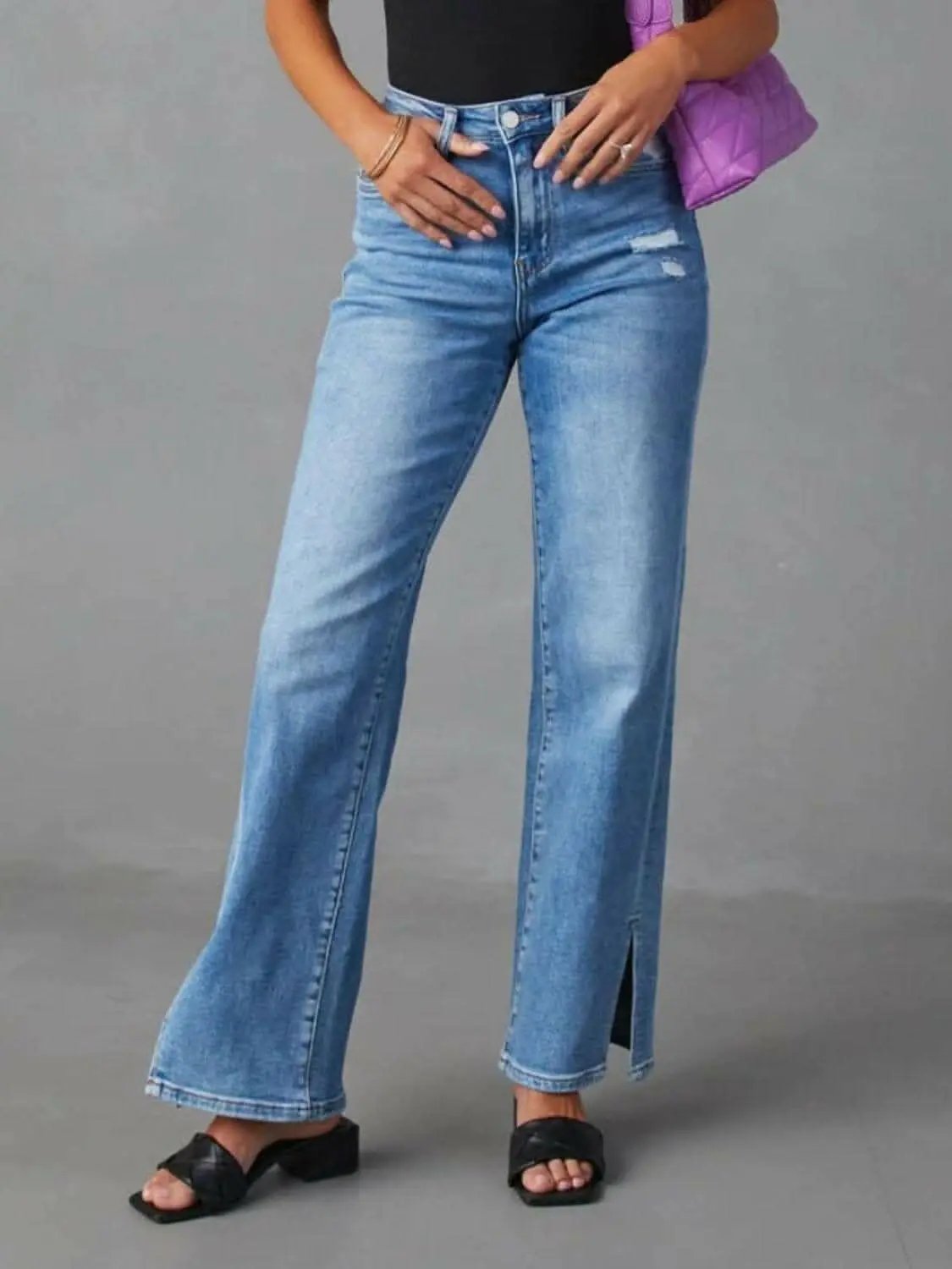 Pants Trendsi Jeans & Denim Chic slit jeans with pockets