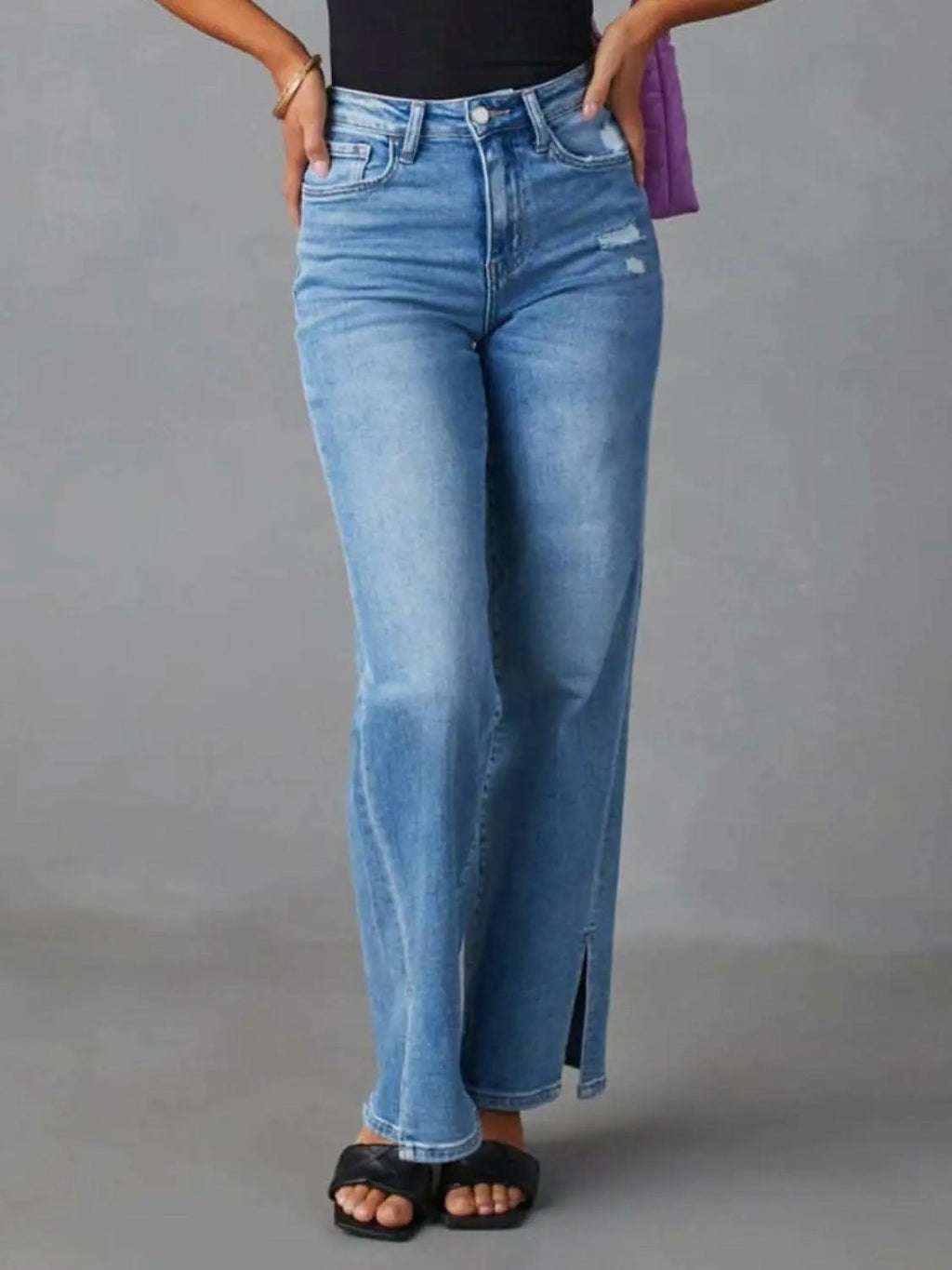 Pants Trendsi Jeans & Denim Chic slit jeans with pockets