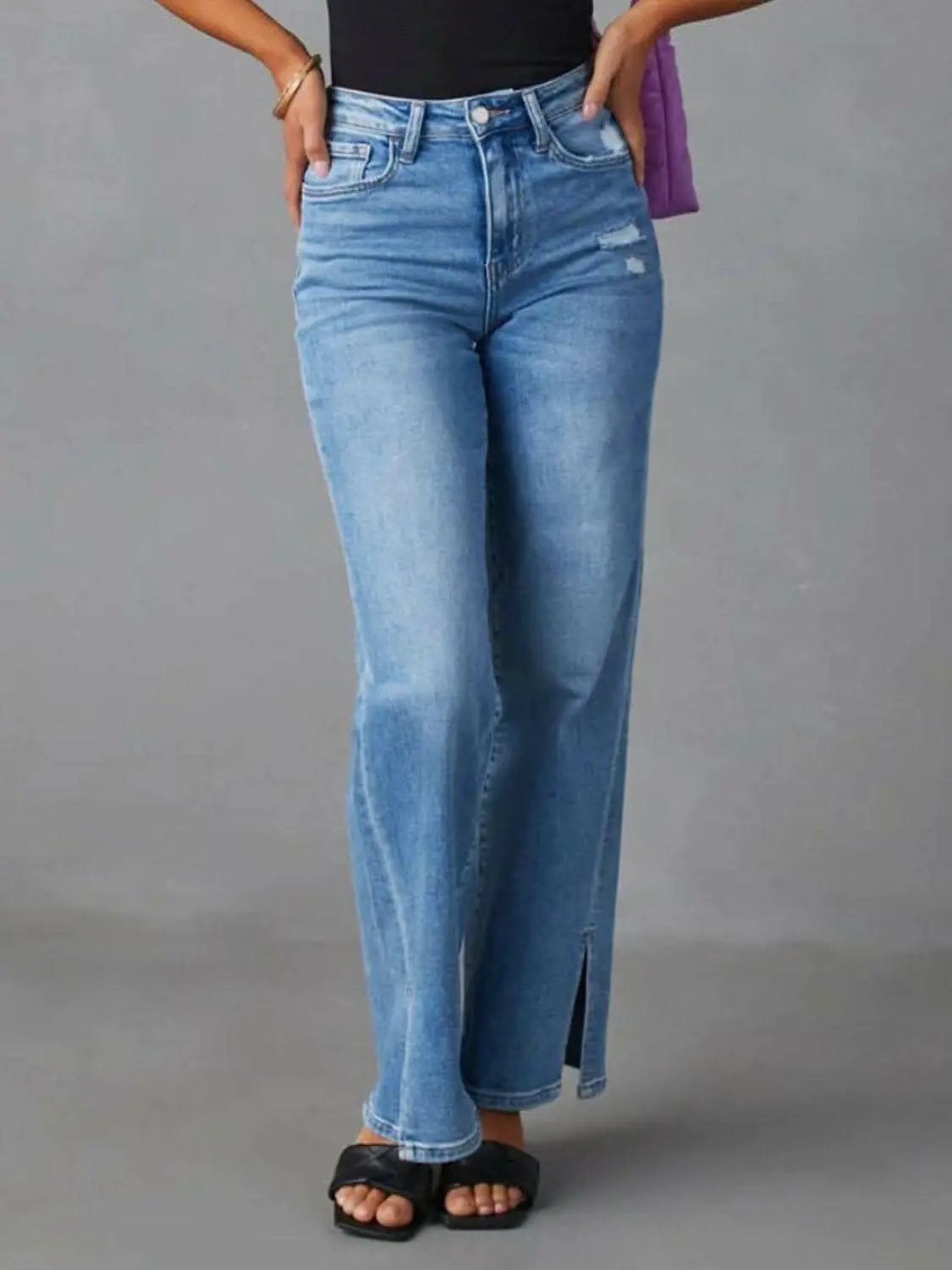 Pants Trendsi Jeans & Denim Chic slit jeans with pockets