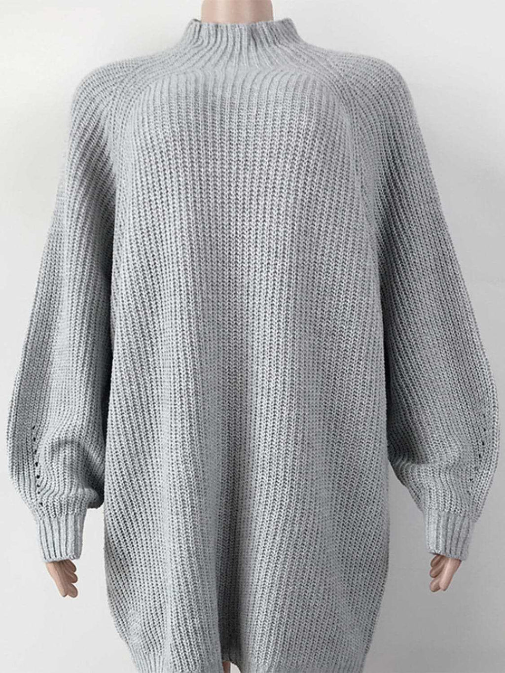 Trendsi Sweater Dress Mock Neck Midi — Cozy Knit for Fall