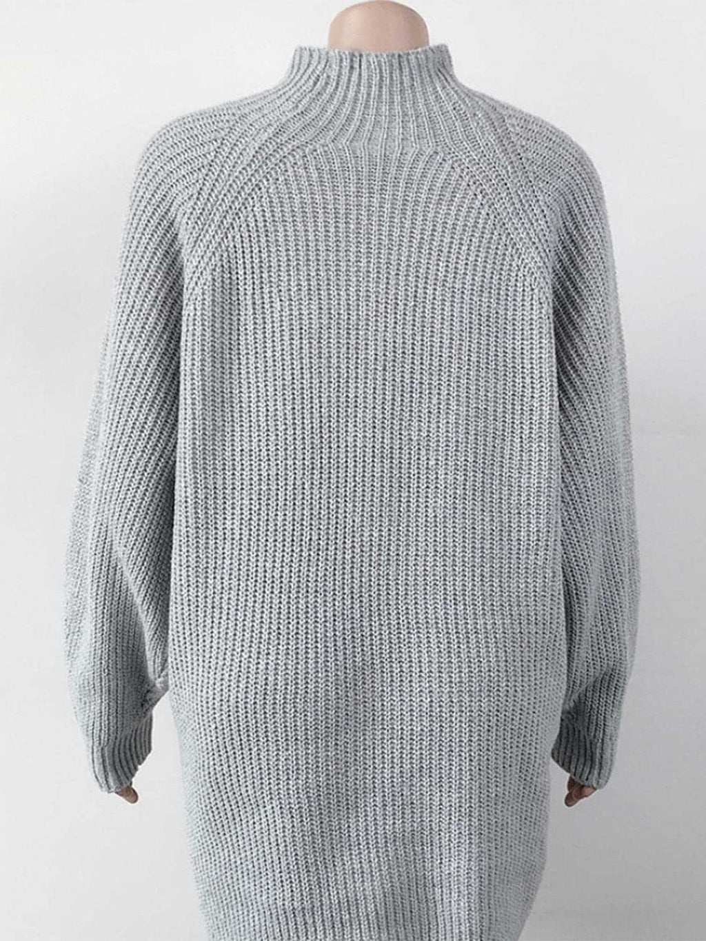Trendsi Sweater Dress Mock Neck Midi — Cozy Knit for Fall