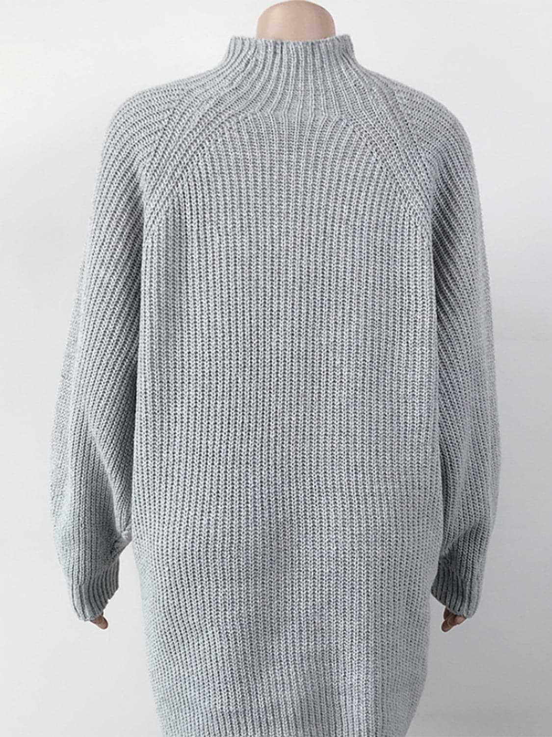 Trendsi Sweater Dress Mock Neck Midi — Cozy Knit for Fall
