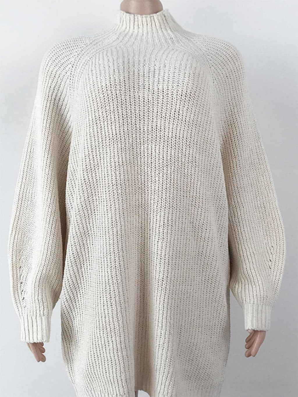 Trendsi Sweater Dress Mock Neck Midi — Cozy Knit for Fall