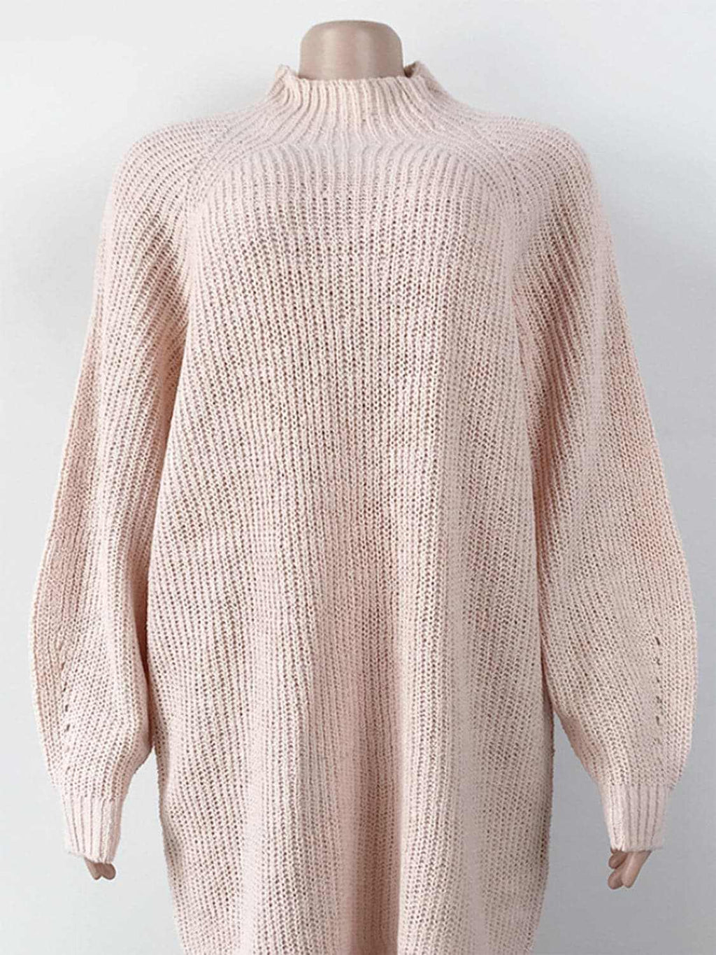 Trendsi Sweater Dress Mock Neck Midi — Cozy Knit for Fall