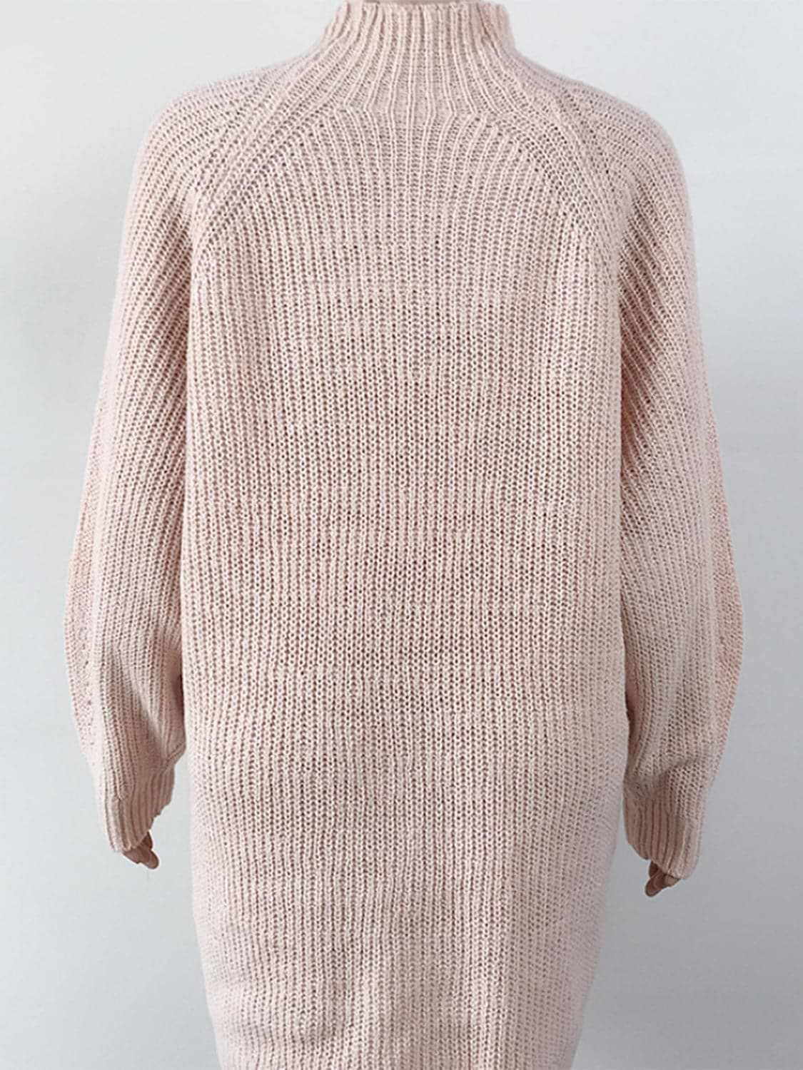 Trendsi Sweater Dress Mock Neck Midi — Cozy Knit for Fall
