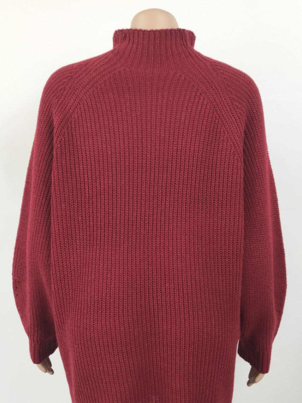 Trendsi Sweater Dress Mock Neck Midi — Cozy Knit for Fall