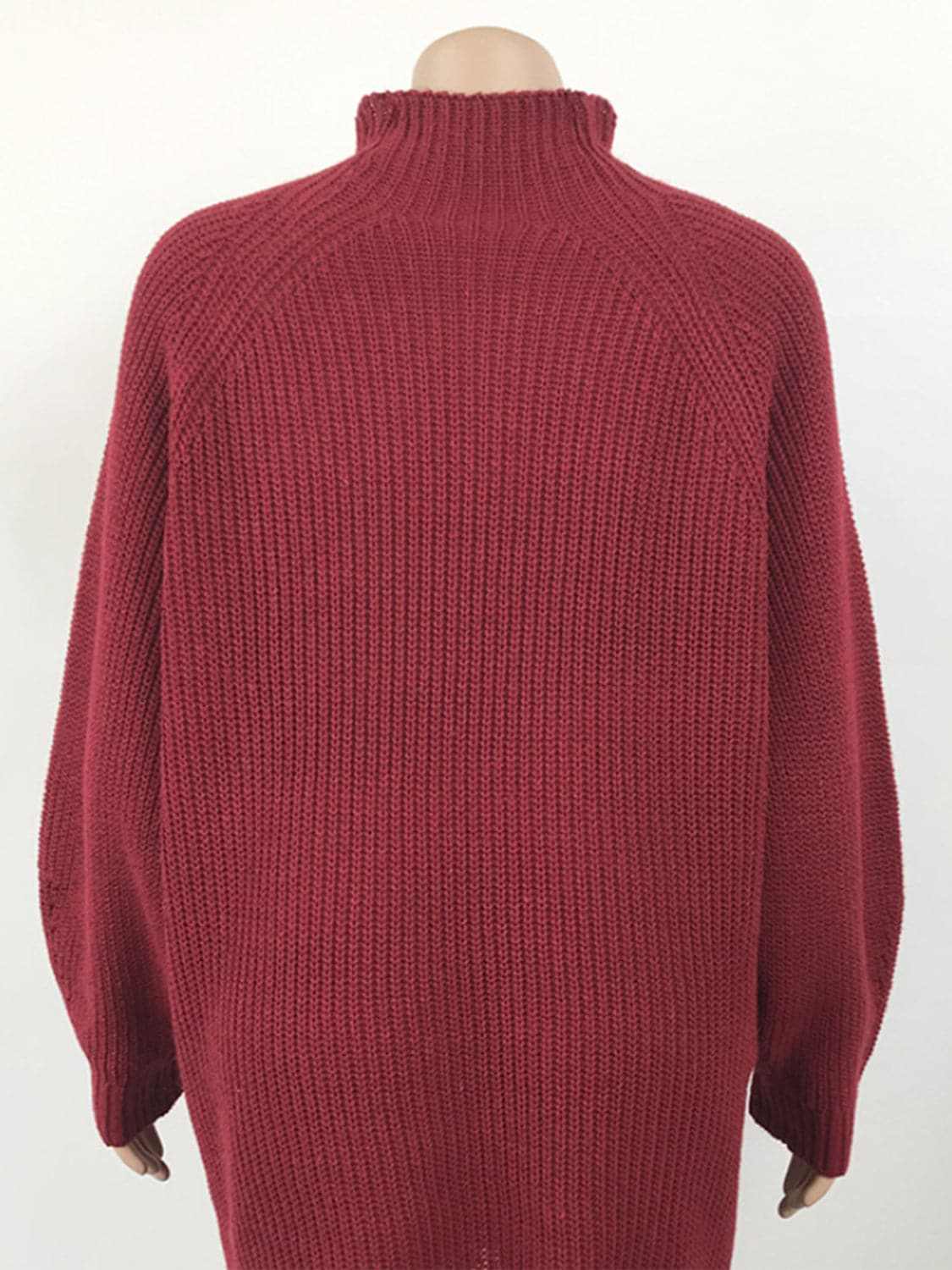 Trendsi Sweater Dress Mock Neck Midi — Cozy Knit for Fall