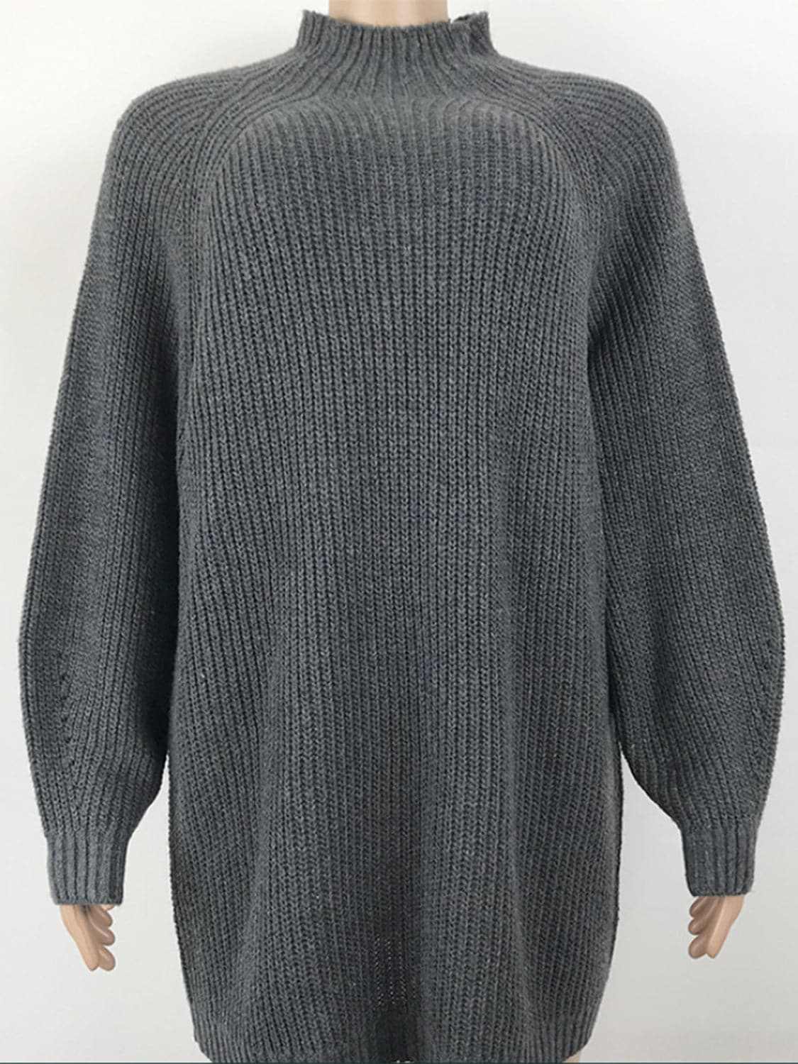 Trendsi Sweater Dress Mock Neck Midi — Cozy Knit for Fall