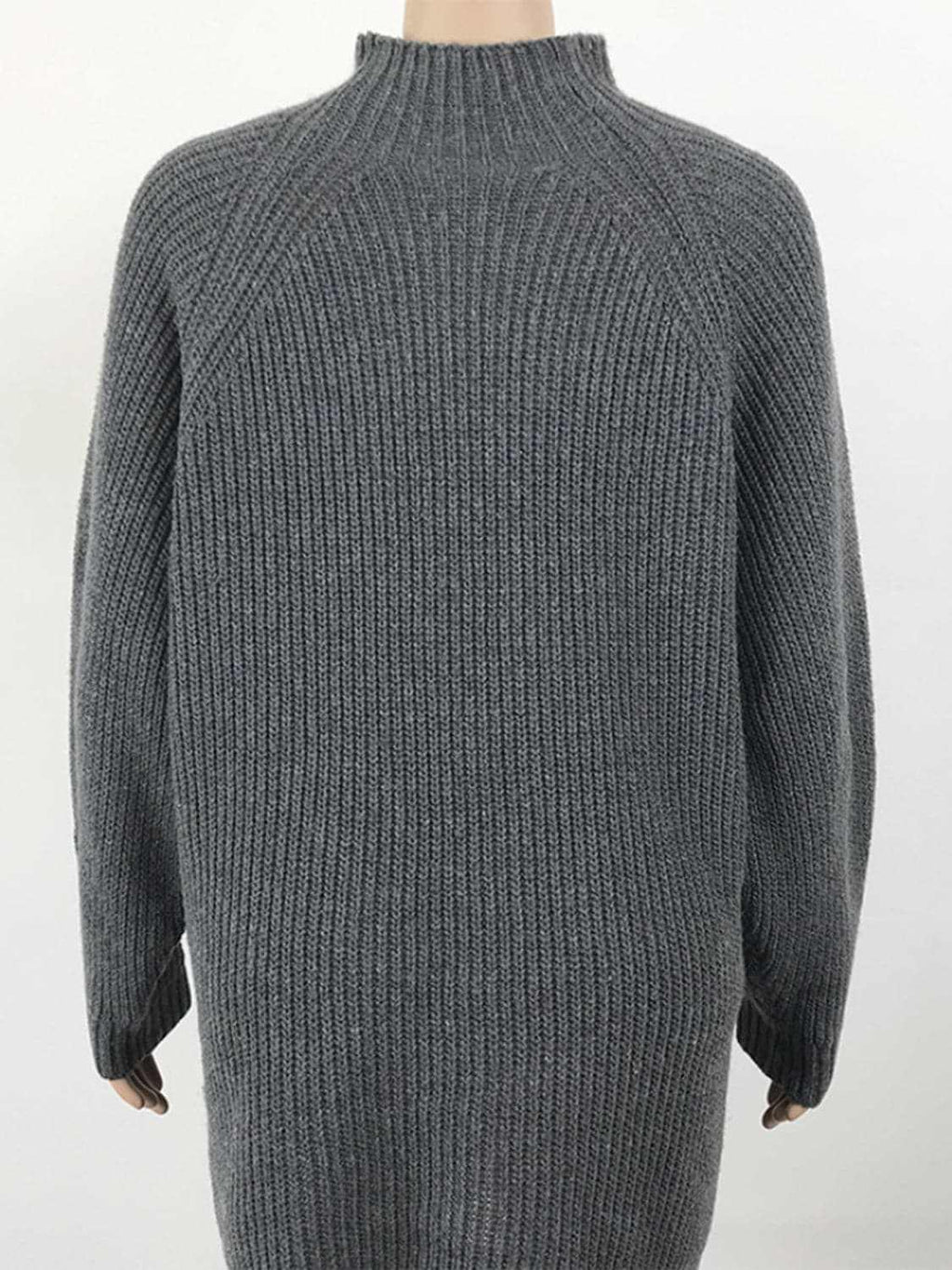 Trendsi Sweater Dress Mock Neck Midi — Cozy Knit for Fall