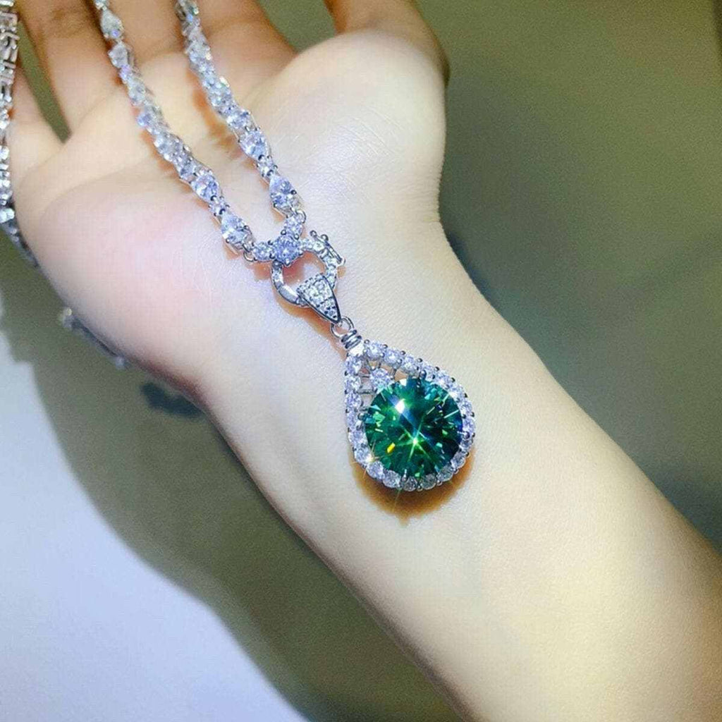 T-Shirts Trendsi Necklaces - Dazzling moissanite teardrop necklace