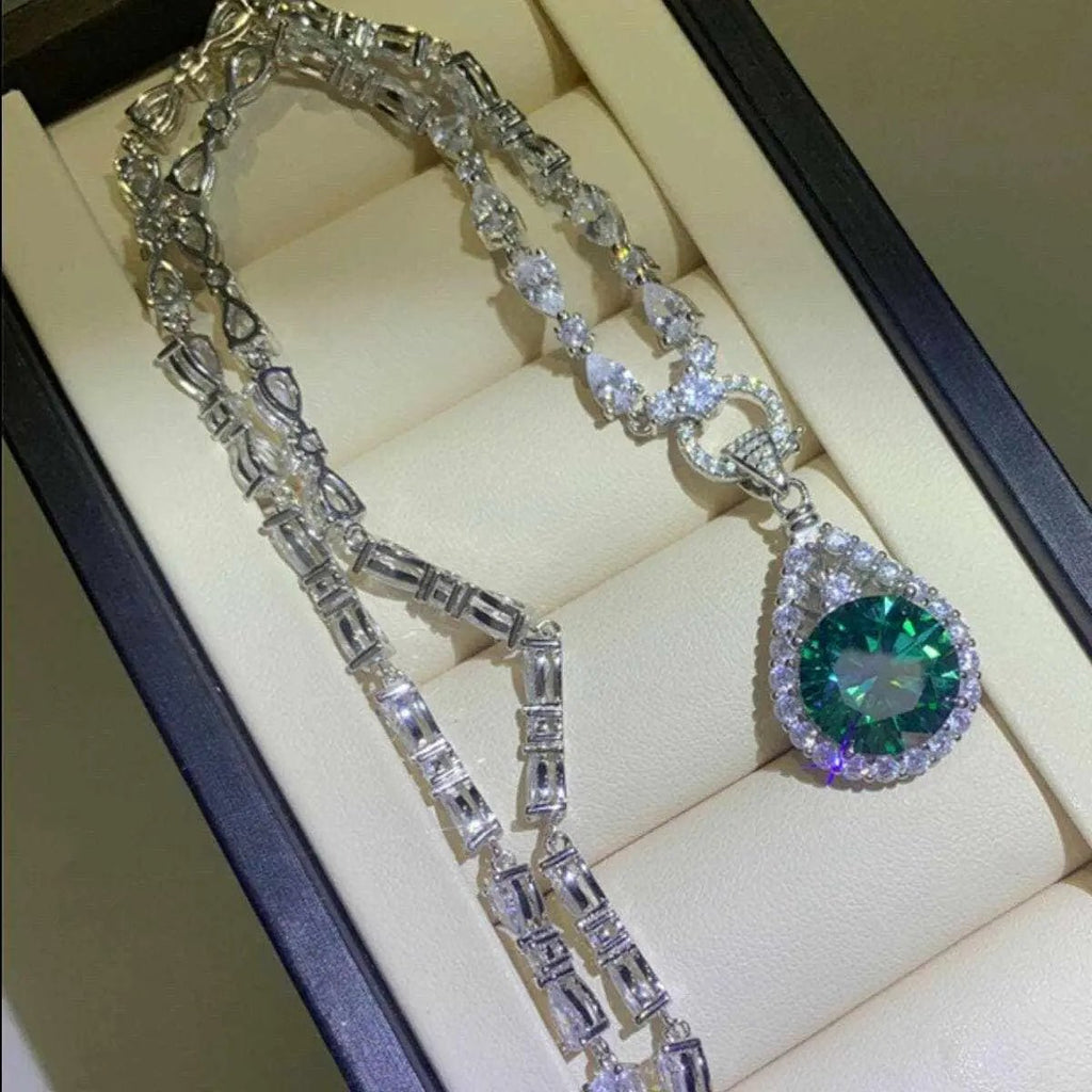 T-Shirts Trendsi Necklaces - Dazzling moissanite teardrop necklace