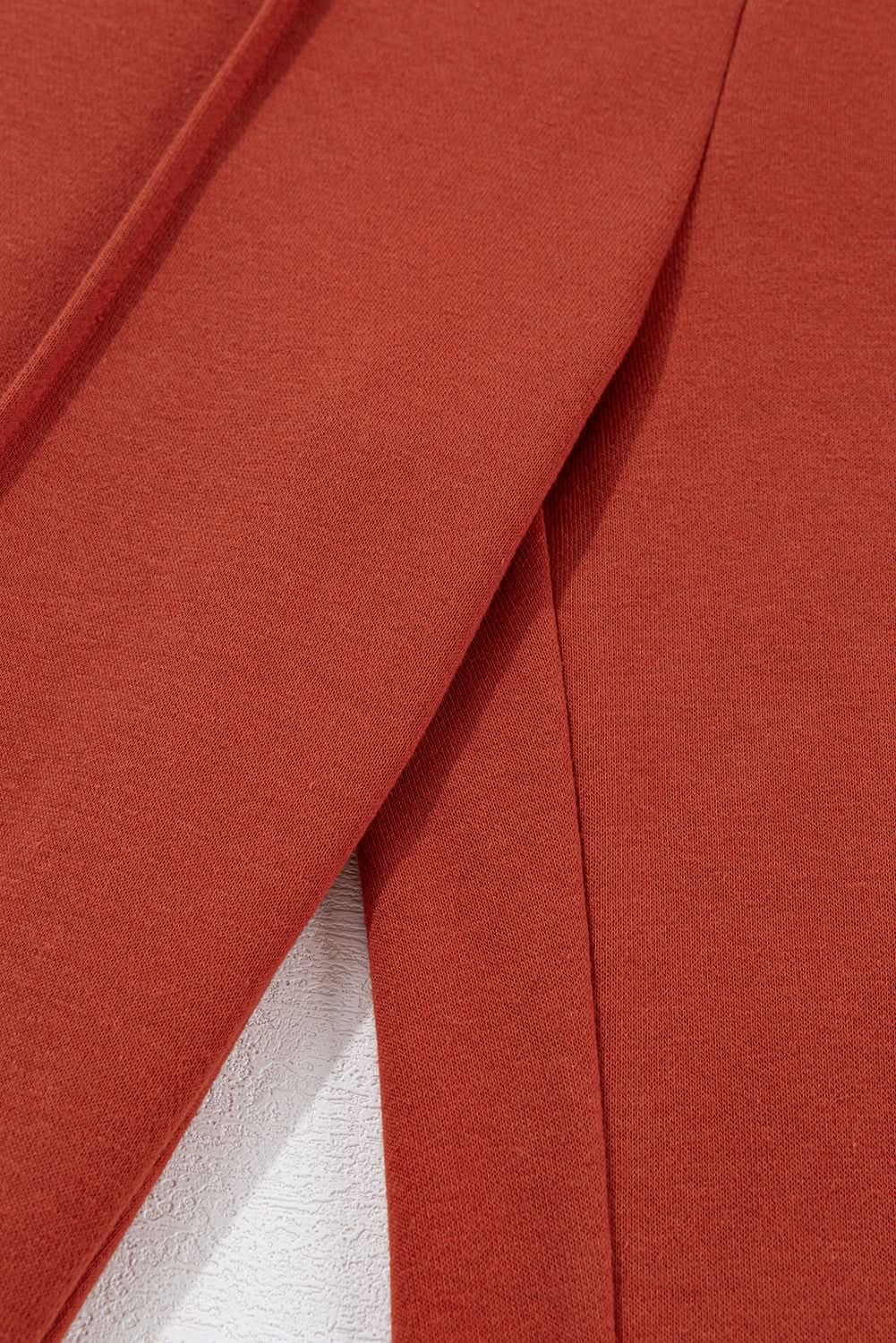Love Salve Red Color Block Pants Women's Casual Wide Leg Trousers - High Waist, Drawstring