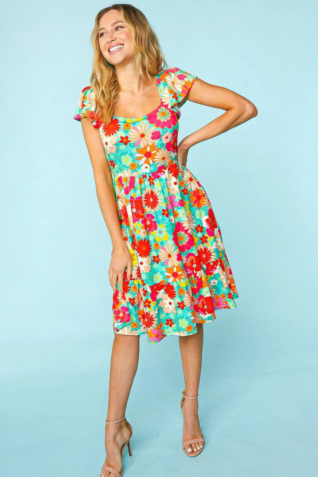 Dresses Trendsi Floral Dress Women's Casual Summer Mini Dress Cute & Flattering