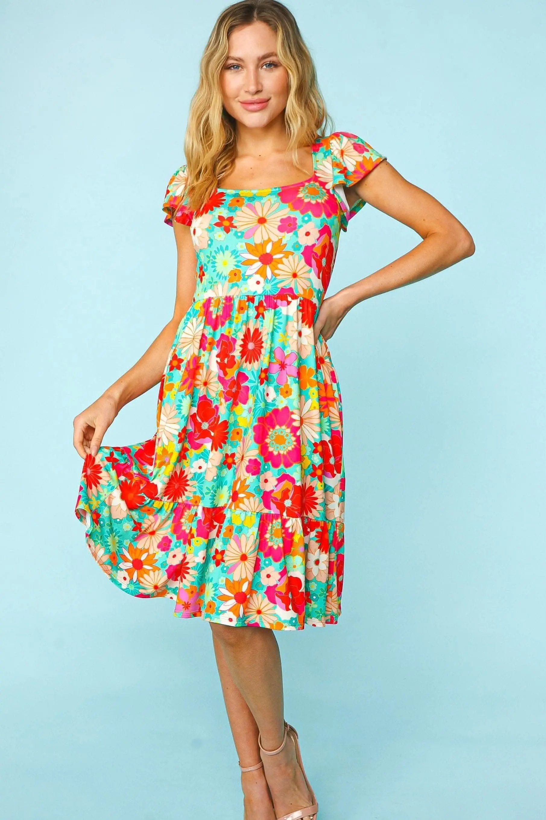 Dresses Trendsi Floral Dress Women's Casual Summer Mini Dress Cute & Flattering