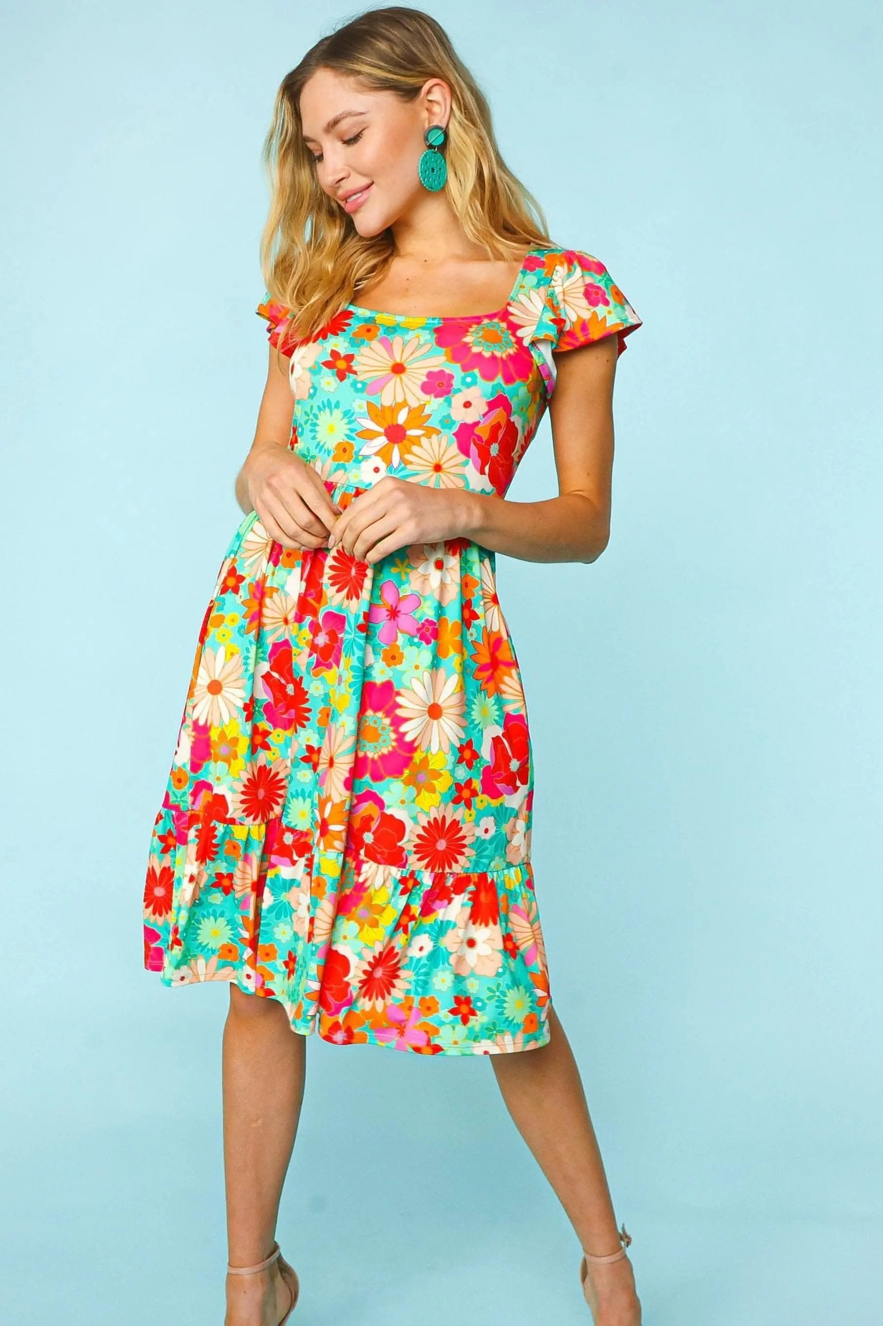Dresses Trendsi Floral Dress Women's Casual Summer Mini Dress Cute & Flattering