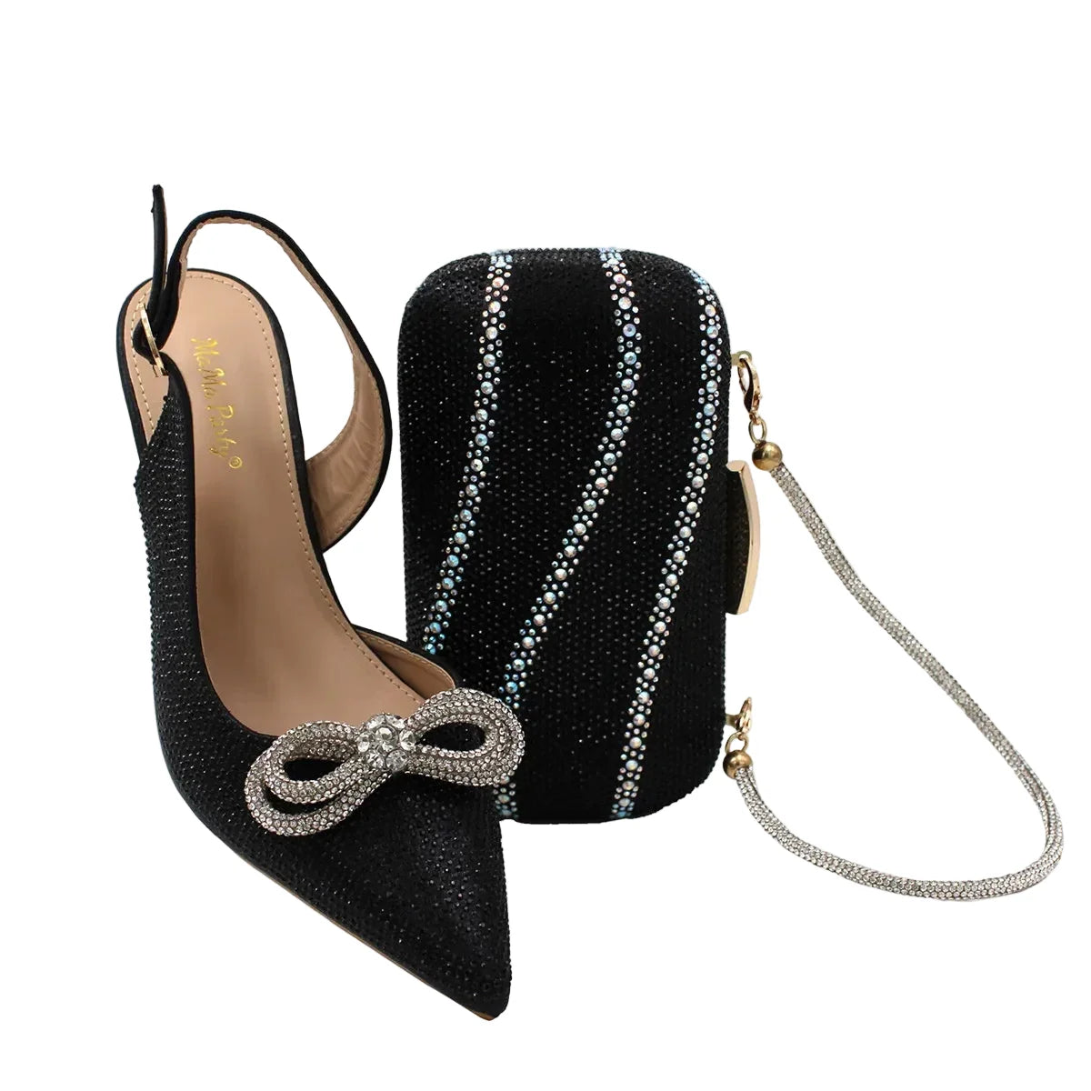 High-Quality Ladies Sandal Shoes Matching Bag Set EDR321