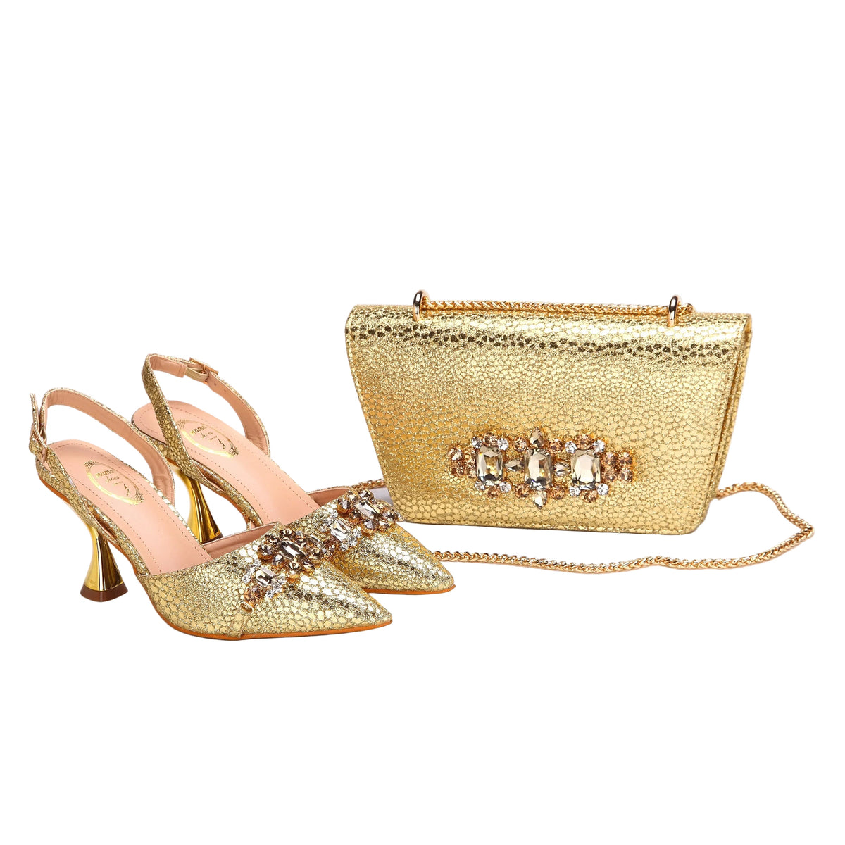 Women's Shoes and Bag Set with Pointed Toe EDN349
