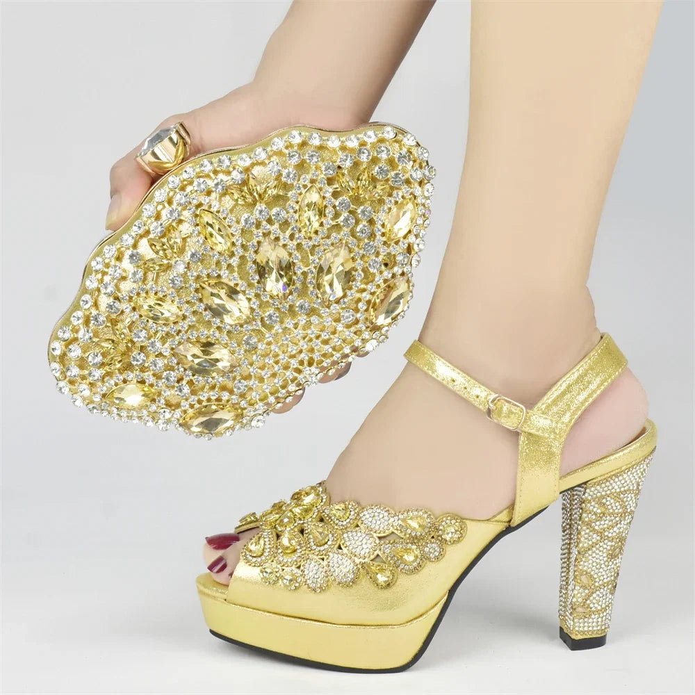 New Italian Party Shoes and Bag Set TYR56