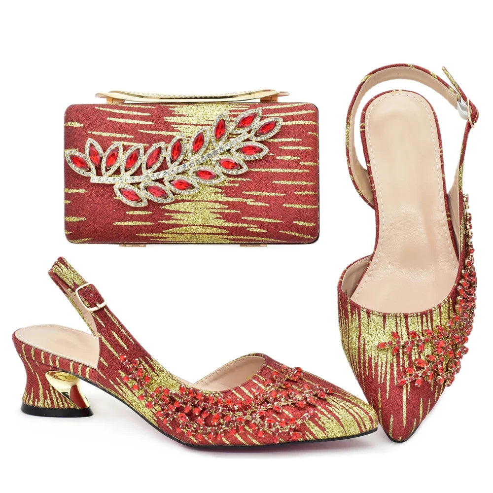 Latest Italian Shoe and Bag Set GBH56