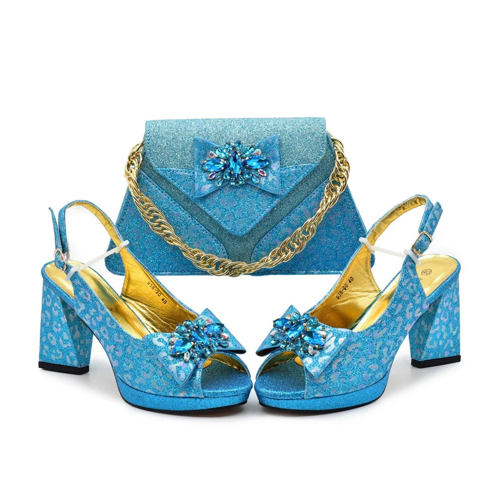 New Italian Shoe and Bag Set New HCV1-2