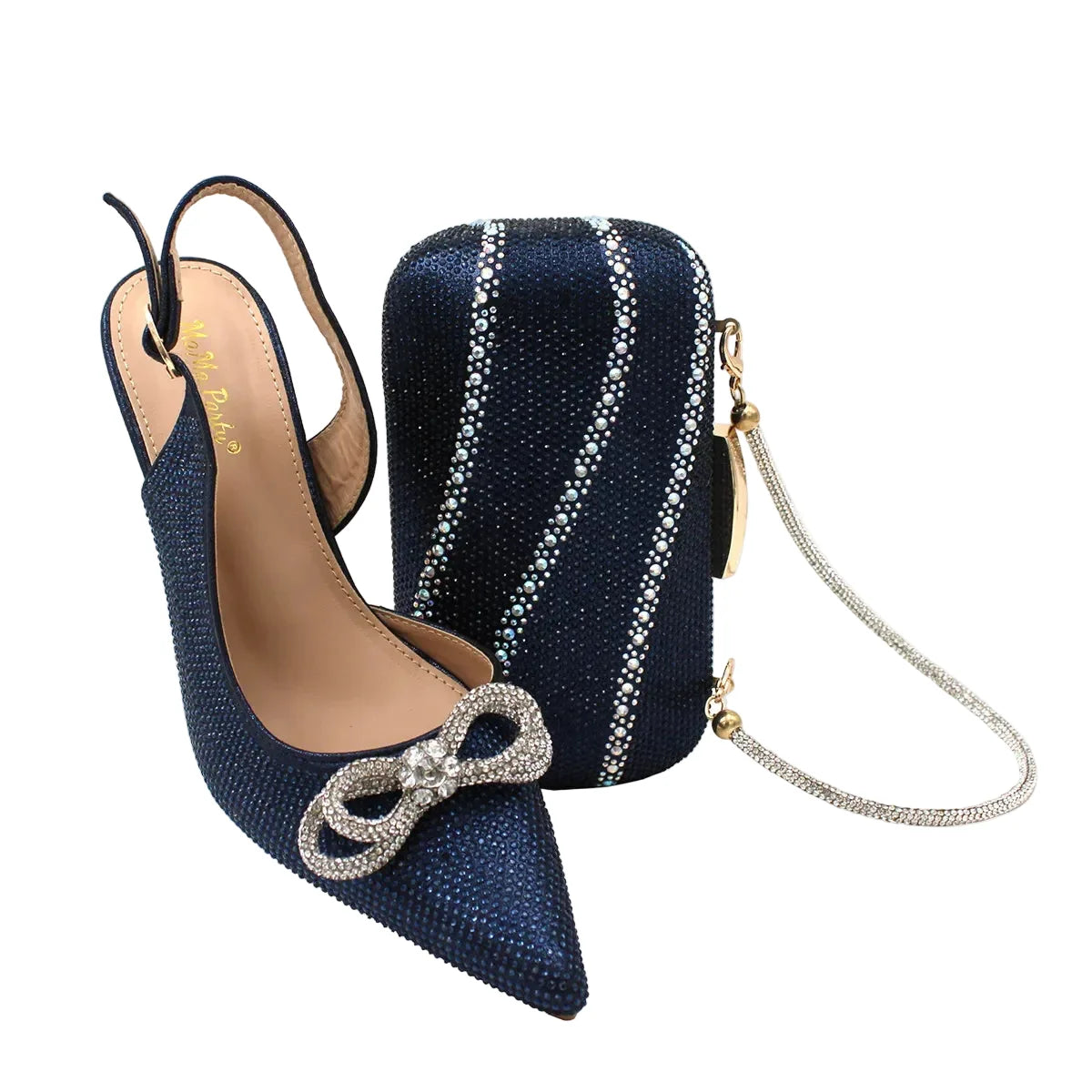 High-Quality Ladies Sandal Shoes Matching Bag Set EDR321
