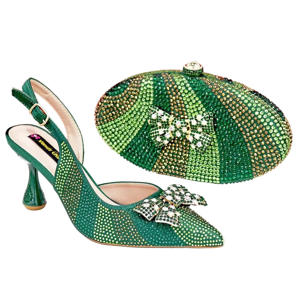 Women's High Heels And Exquisite Clutch Bag Set RT453
