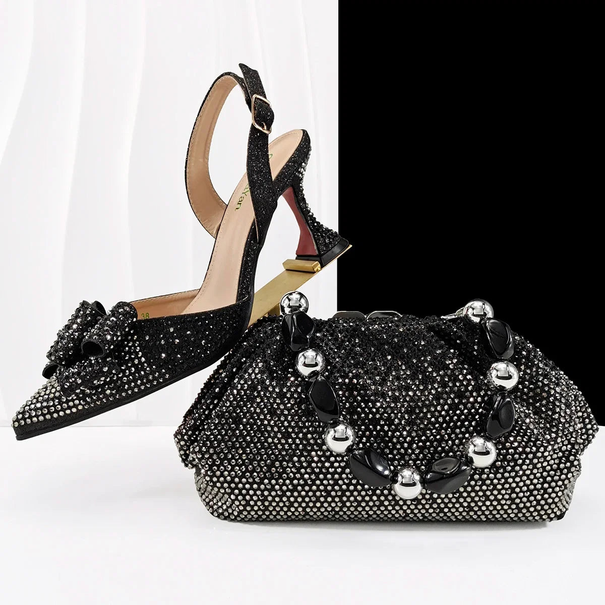 High Quality Style Ladies Shoes And Bags Set EDHC1-1