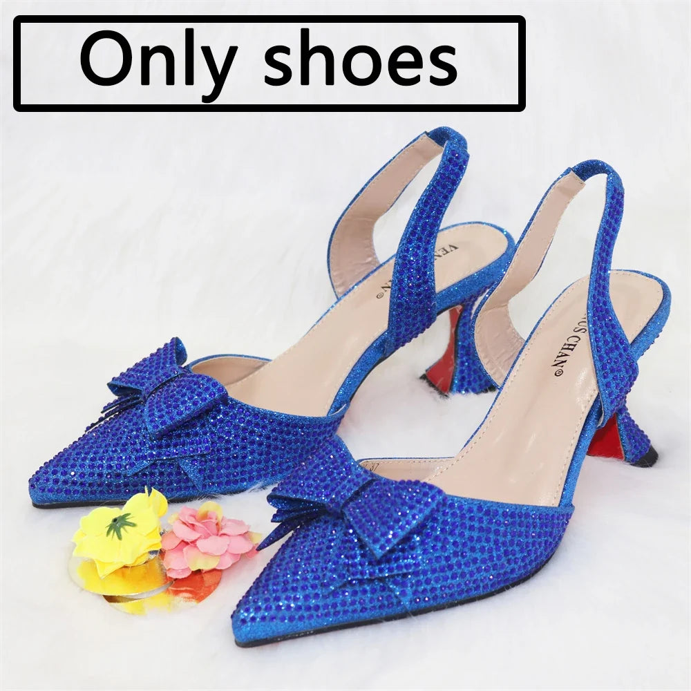 New Silver Versatile Party Ladies Shoes And Bag Set