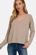T-Shirts Trendsi Leggings - Zenana dropped shoulder tee