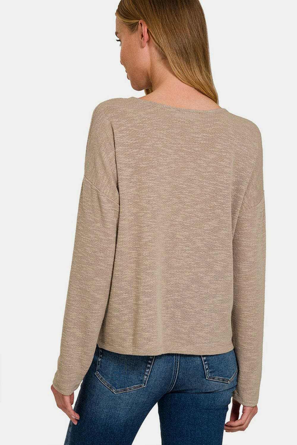 T-Shirts Trendsi Leggings - Zenana dropped shoulder tee