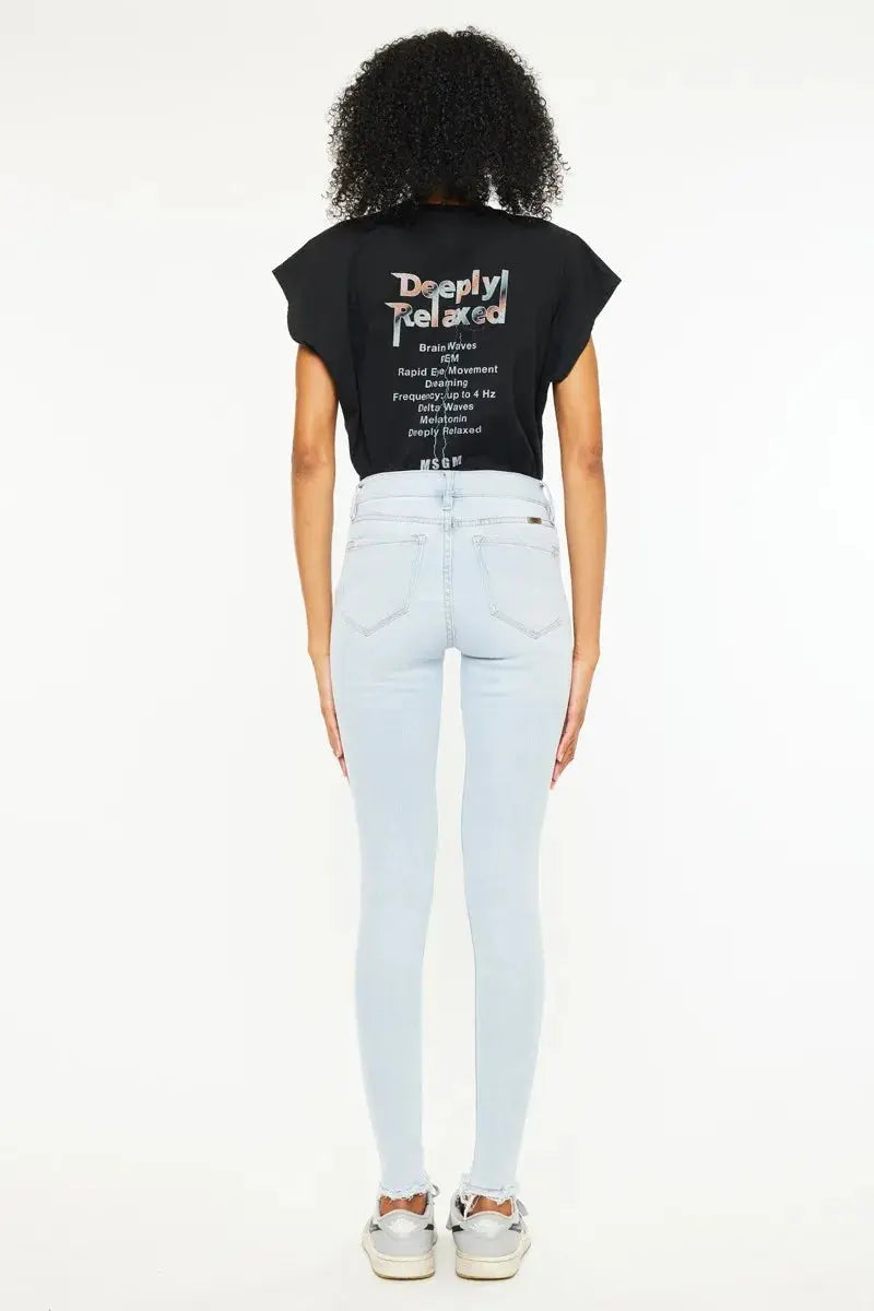 Women's Skinny Jeans Skinny Jeans - High Rise - Light Wash Denim
