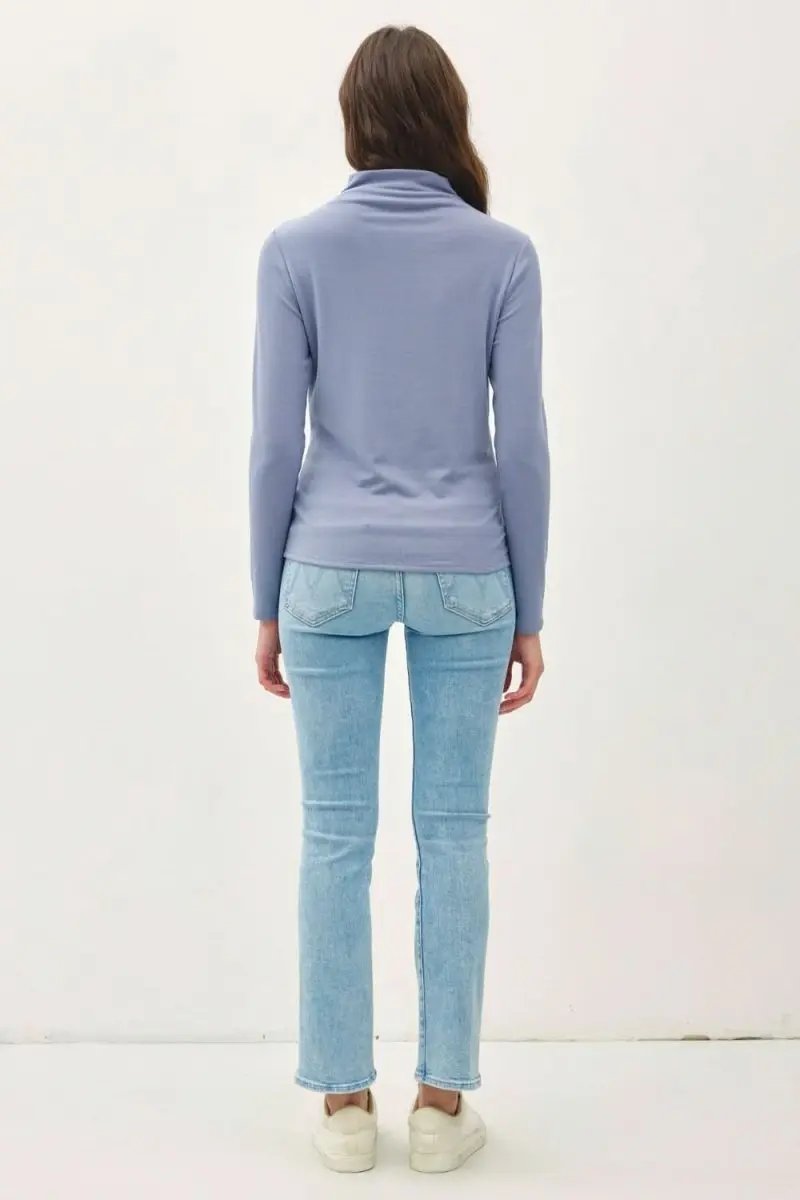 Pants Trendsi Be Cool Mock Neck Long Sleeve T-Shirt modern