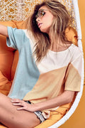 T-Shirts Trendsi Color Block Tee Women's Casual Wear T-Shirt Soft & Stylish