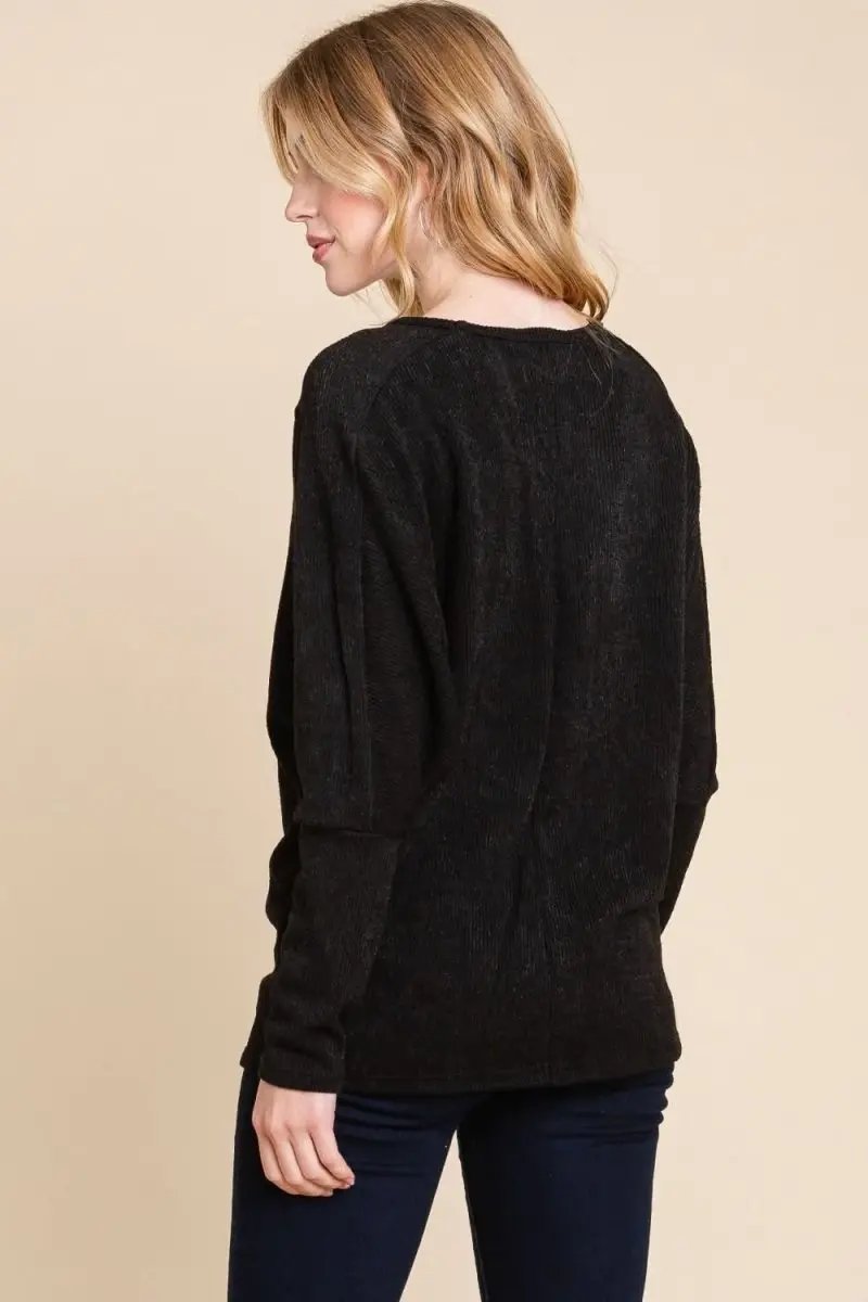Sweaters Trendsi Drop Shoulder Knit Top Women's Casual Long Sleeve Soft Basic