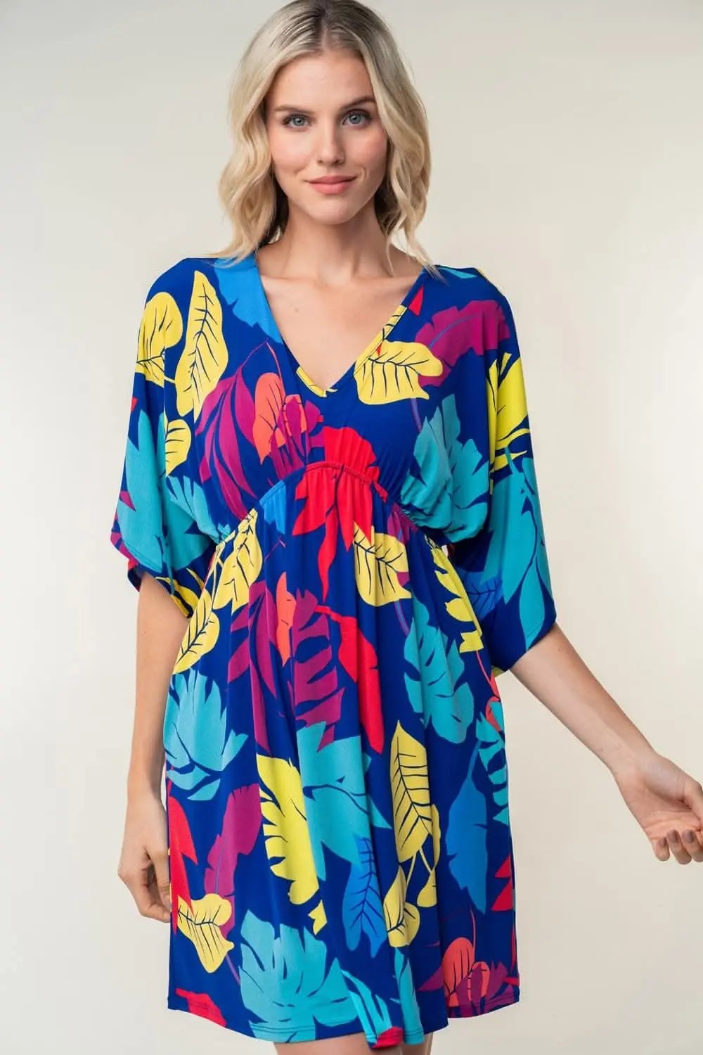 Dresses Trendsi White Birch Dress Women's Casual V-Neck Mini Dress Printed, USA Ship