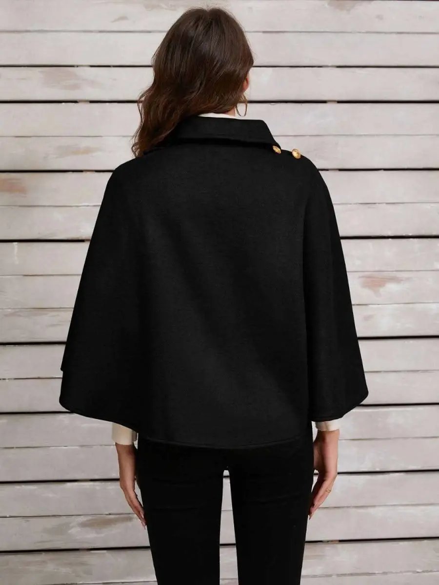 Hats Trendsi Collared Crop Cape Women's Fashion Top - Stylish & Trendy