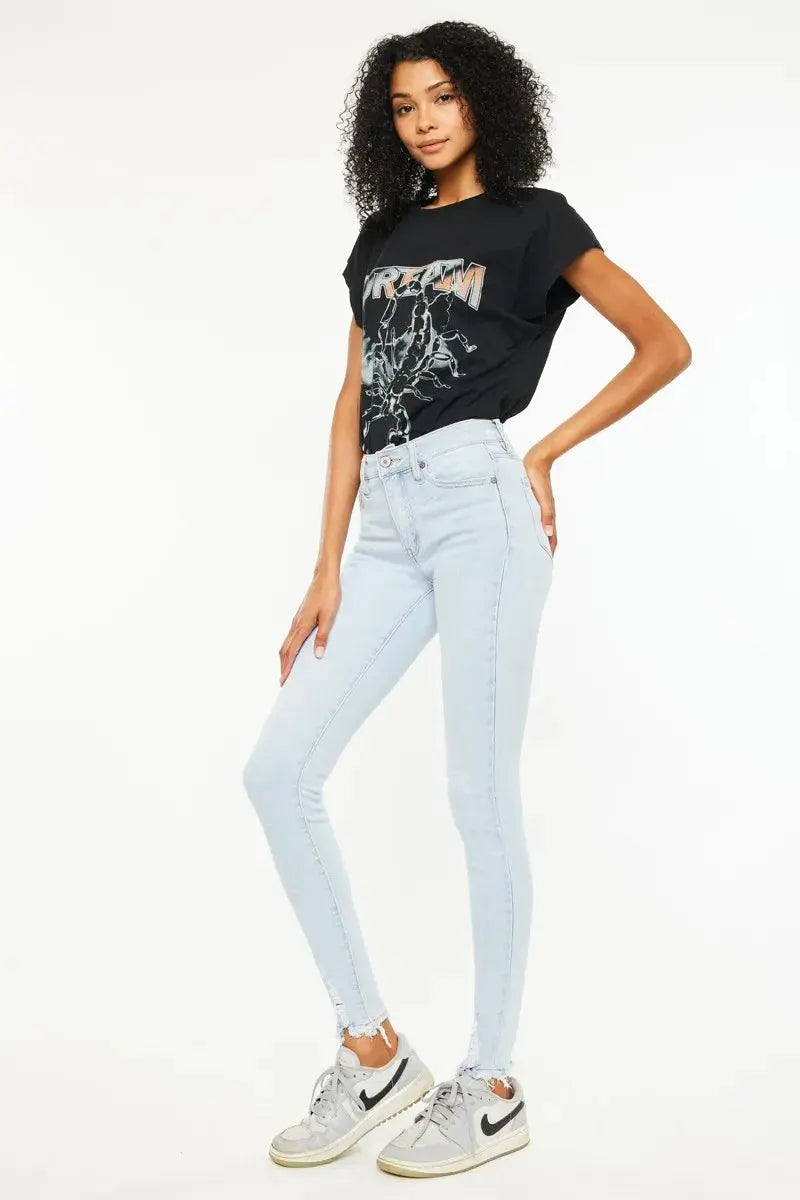 Women's Skinny Jeans Skinny Jeans - High Rise - Light Wash Denim