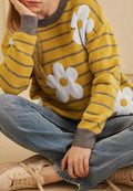Sweaters Trendsi Flower Stripe Sweater Women's Fall Fashion Top Versatile Layering