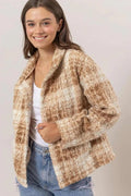 Pants Trendsi Plaid Boucle Jacket Women's Fall Outerwear Cozy & Stylish with Pockets
