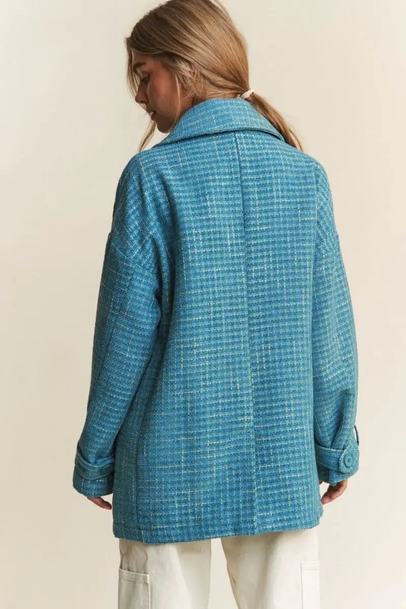 Women's Tweed Coat Double-Breasted Tweed Coat - Chic & Warm Fall/Winter Outerwear