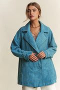 Women's Tweed Coat Double-Breasted Tweed Coat - Chic & Warm Fall/Winter Outerwear
